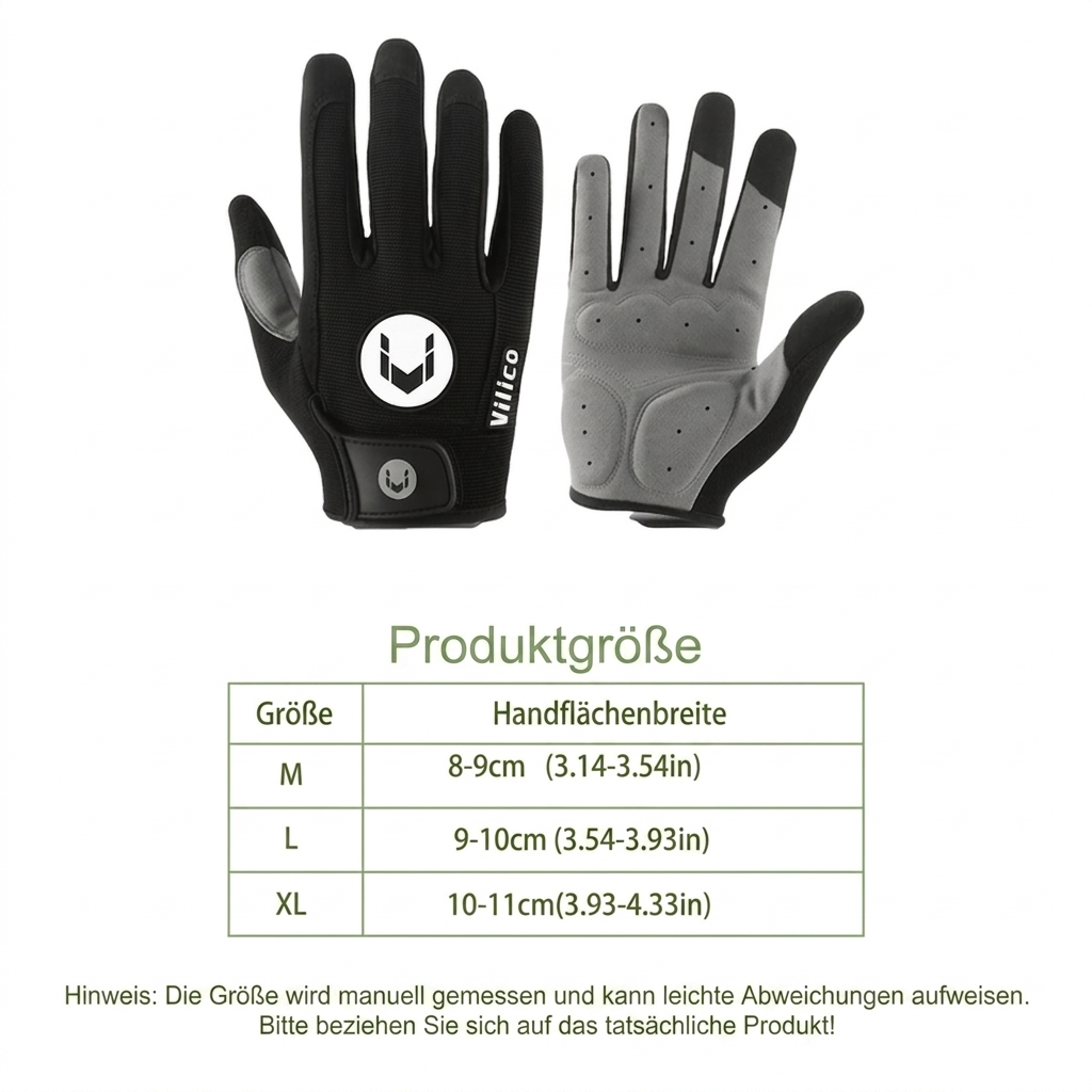 Fahrradhandschuhe – Touchscreen-Finger – Rutschfest