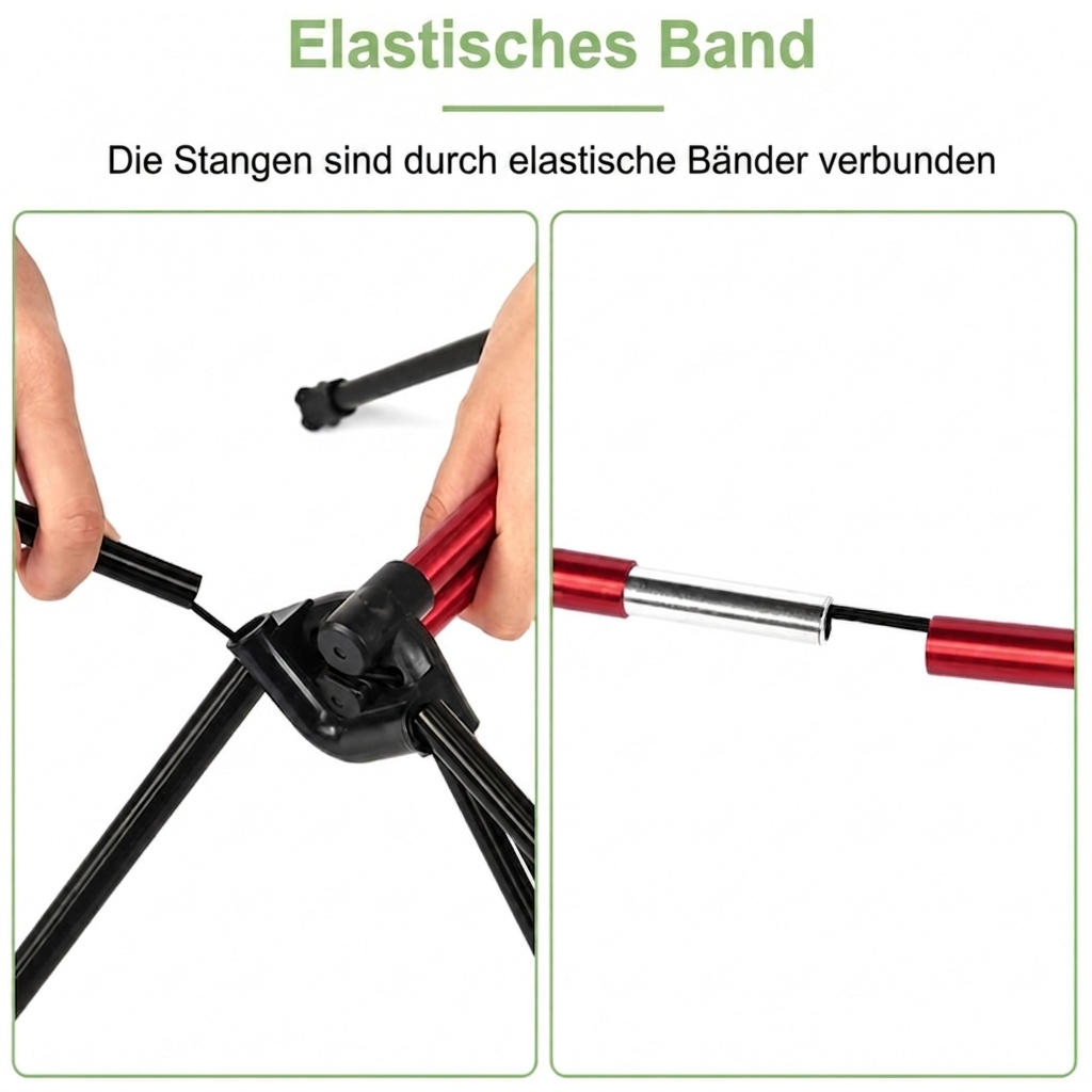 Leichter Campingtisch aus Aluminium – Tragbar – Mit Getränkehaltern