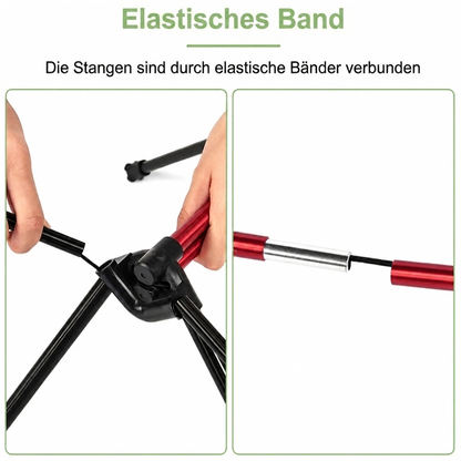 Leichter Campingtisch aus Aluminium – Tragbar – Mit Getränkehaltern