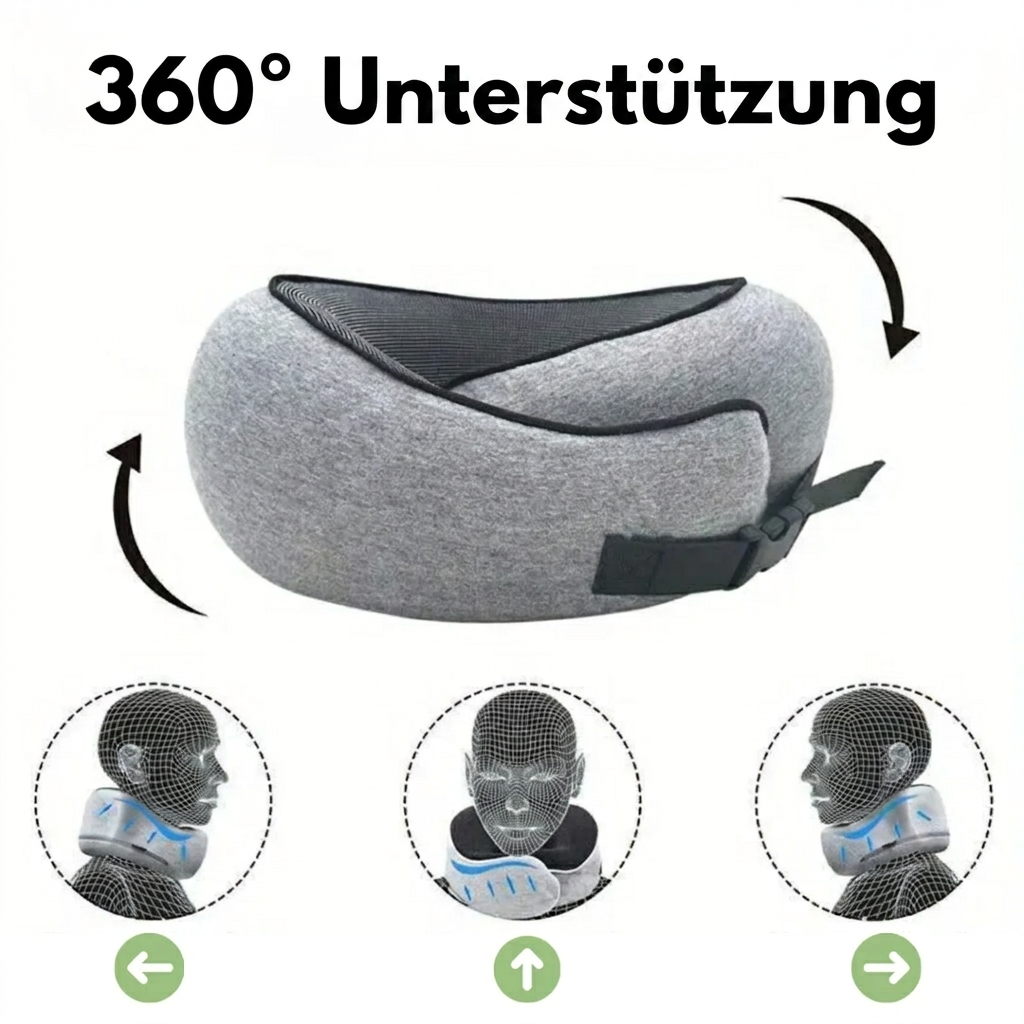 360° Nackenkissen – Reisekissen – Flugzeugkissen