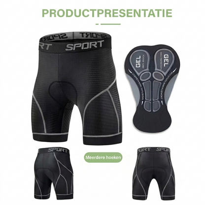 Herren-Radhose - 5D-Gelpolster - Atmungsaktives Mesh