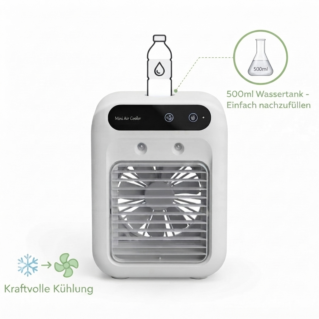 Desktop Luftkühler -  Mobile Klimaanlage - Luftkühler für heiße Sommertage