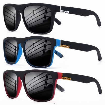 Polarisierte Sonnenbrille 3er-Set - Eckige Fassung - UV-Filter