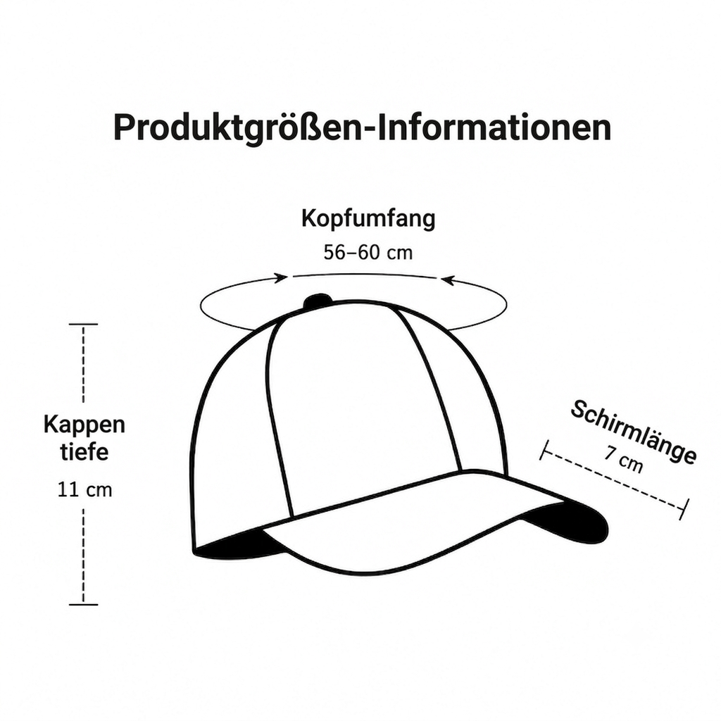 Dünne Herren-Baseballcap - Schnelltrocknend - Mesh-Panels