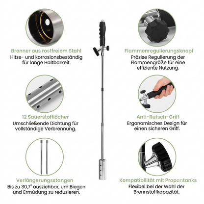 Unkrautbrenner - Thermischer Unkrautvernichter - Ohne Chemie