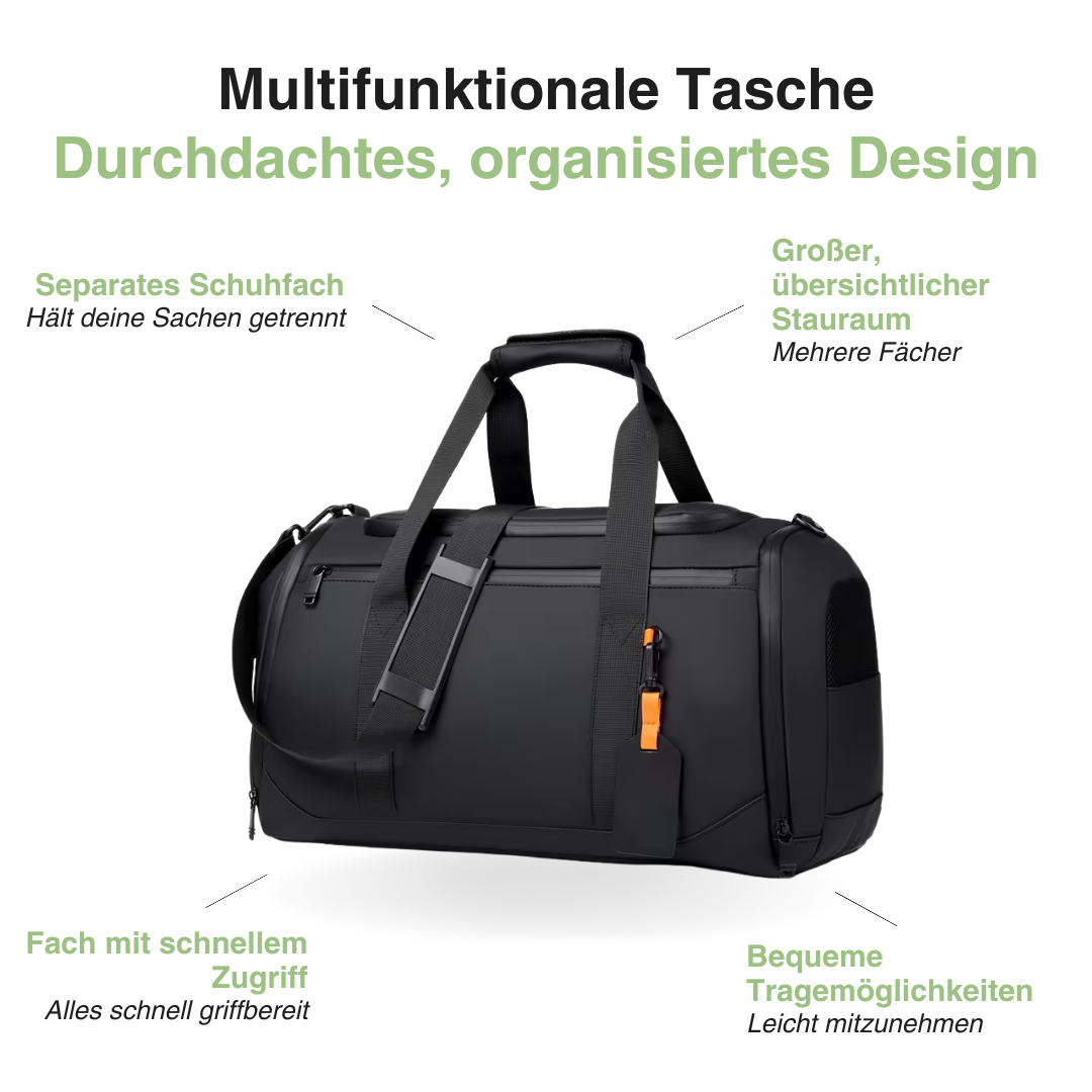 Geräumige Reisetasche – Große Kapazität – Separates Schuhfach