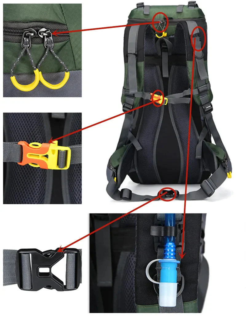 OutdoorHaven - 60L Backpack - Waterdicht - OutdoorHavenNL