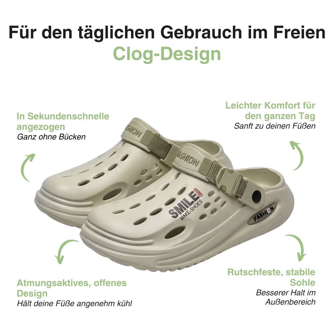 Herren Slip-On Clogs – Bequeme Sandalen – Outdoor-Slipper