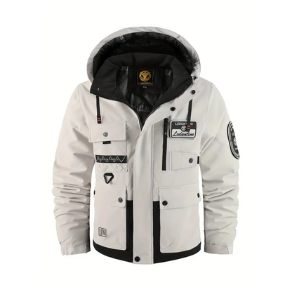 Herren Stepp-Outdoorjacke – Abnehmbare Kapuze