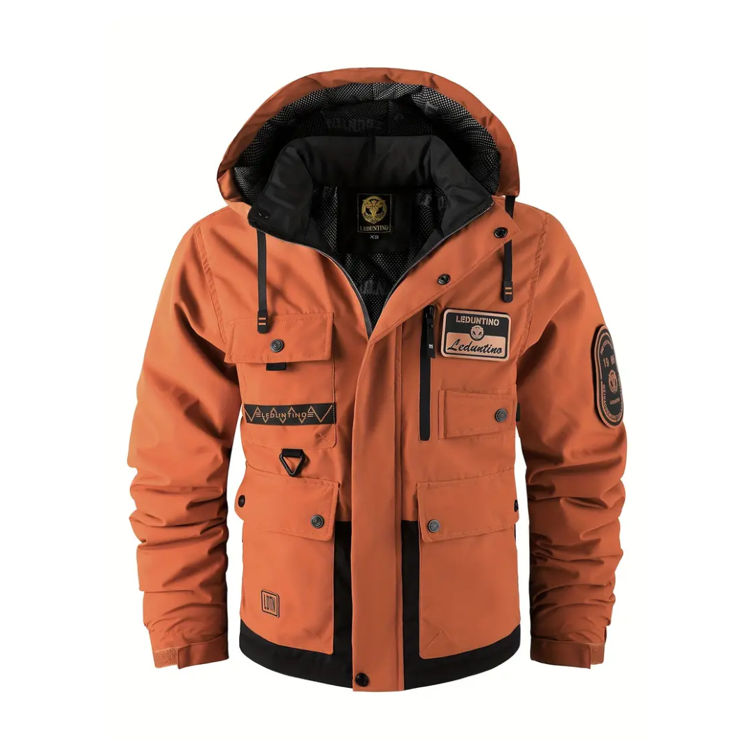 Herren Stepp-Outdoorjacke – Abnehmbare Kapuze