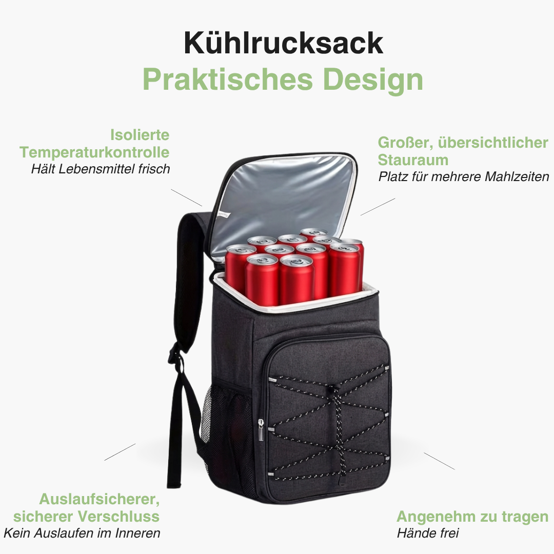 Isolierter Rucksack – Große Kapazität – Praktische Kühltasche