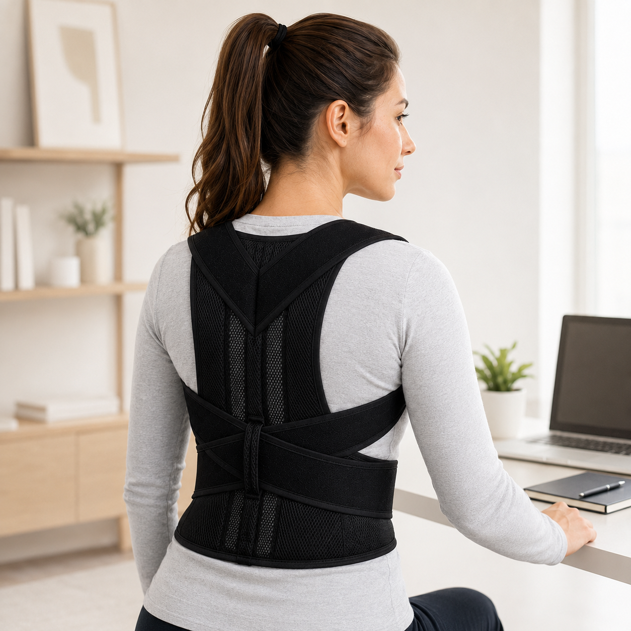 Haltungskorrektur Rücken - Verstellbare Rückenbandage - Atmungsaktives Mesh
