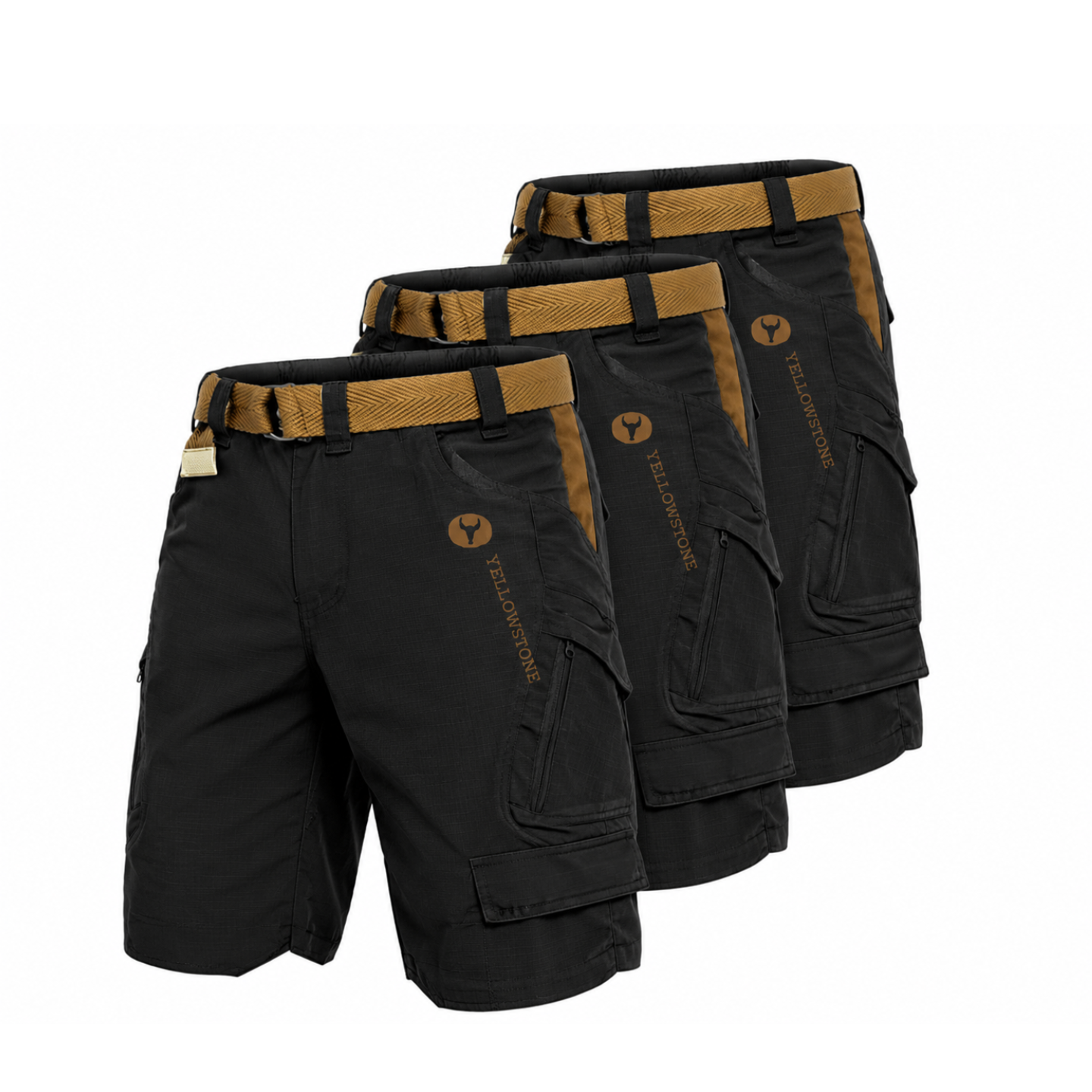 Cargo Shorts Herren 3er-Pack – Leicht & Atmungsaktiv – Viele Taschen