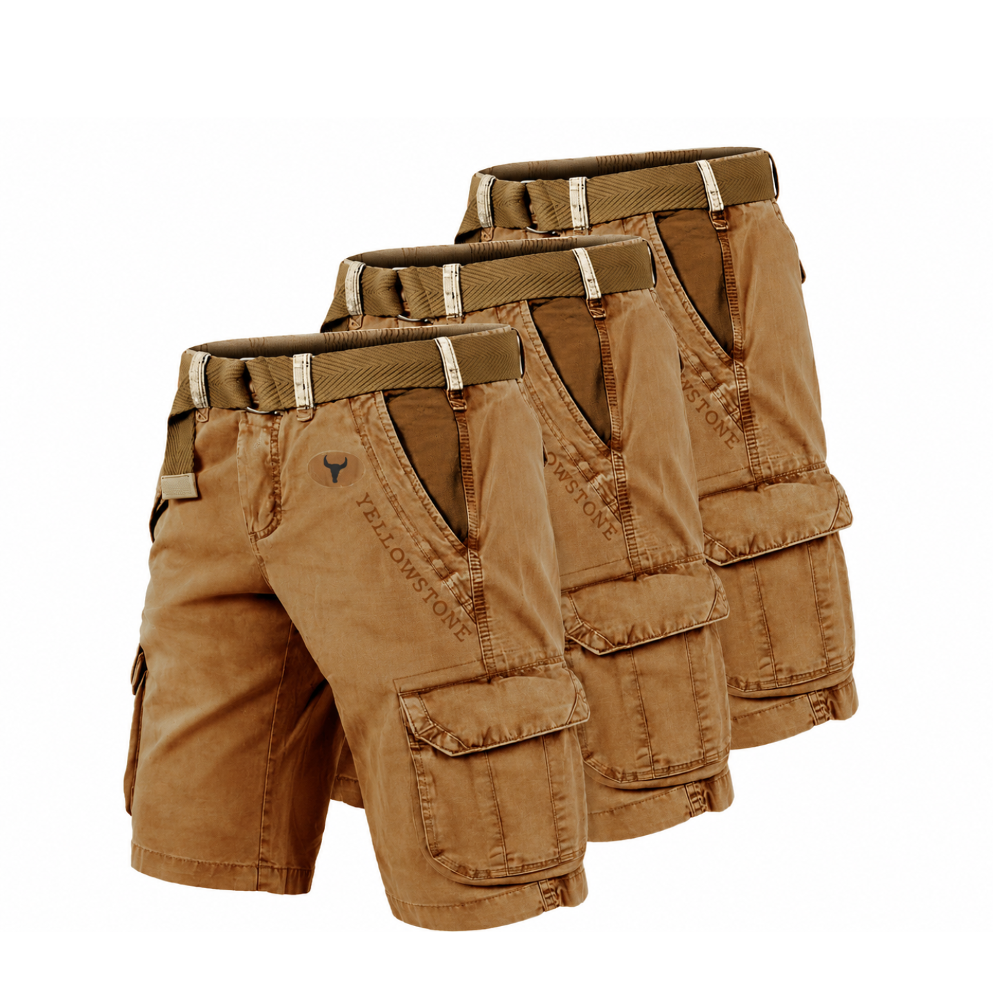 Cargo Shorts Herren 3er-Pack – Leicht & Atmungsaktiv – Viele Taschen