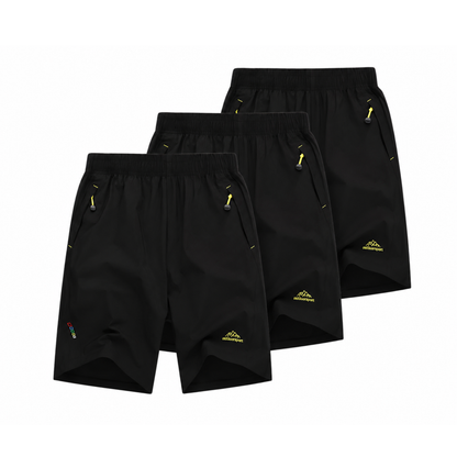 Herren Wandershorts 3er-Pack – Wasserabweisend – Kurze Hose