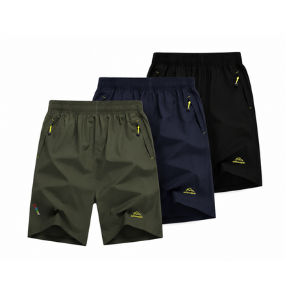 Herren Wandershorts 3er-Pack – Wasserabweisend – Kurze Hose