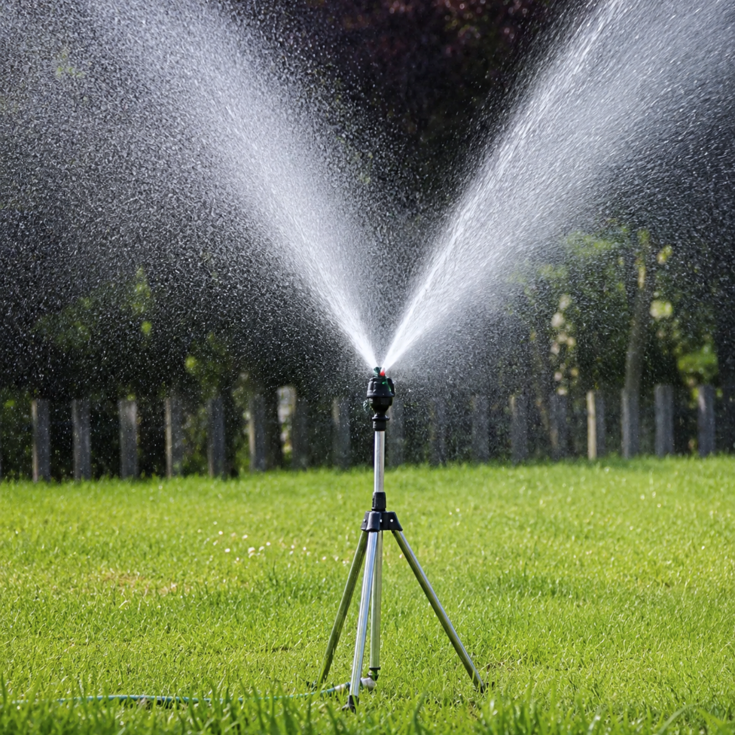 Gartensprinkler – 360°-Sprühmuster, Verstellbar & auf Stativ