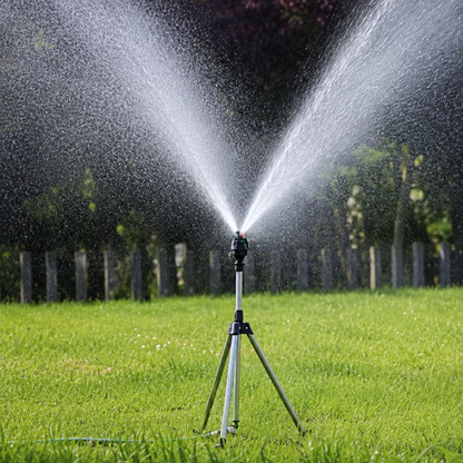Gartensprinkler – 360°-Sprühmuster, Verstellbar & auf Stativ