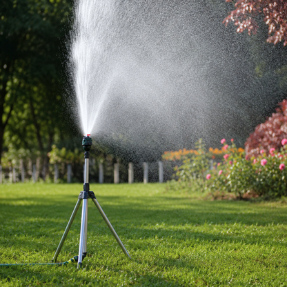 Gartensprinkler – 360°-Sprühmuster, Verstellbar & auf Stativ
