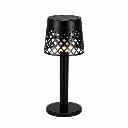 Solar Tischlampe 2er-Set – Dekoratives Schattenmuster, Auto Ein/Aus, für Garten & Terrasse