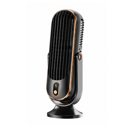 Tragbarer Ventilator & Luftkühler – USB-Aufladbar, 5 Geschwindigkeiten & 720° Rundum-Kühlung