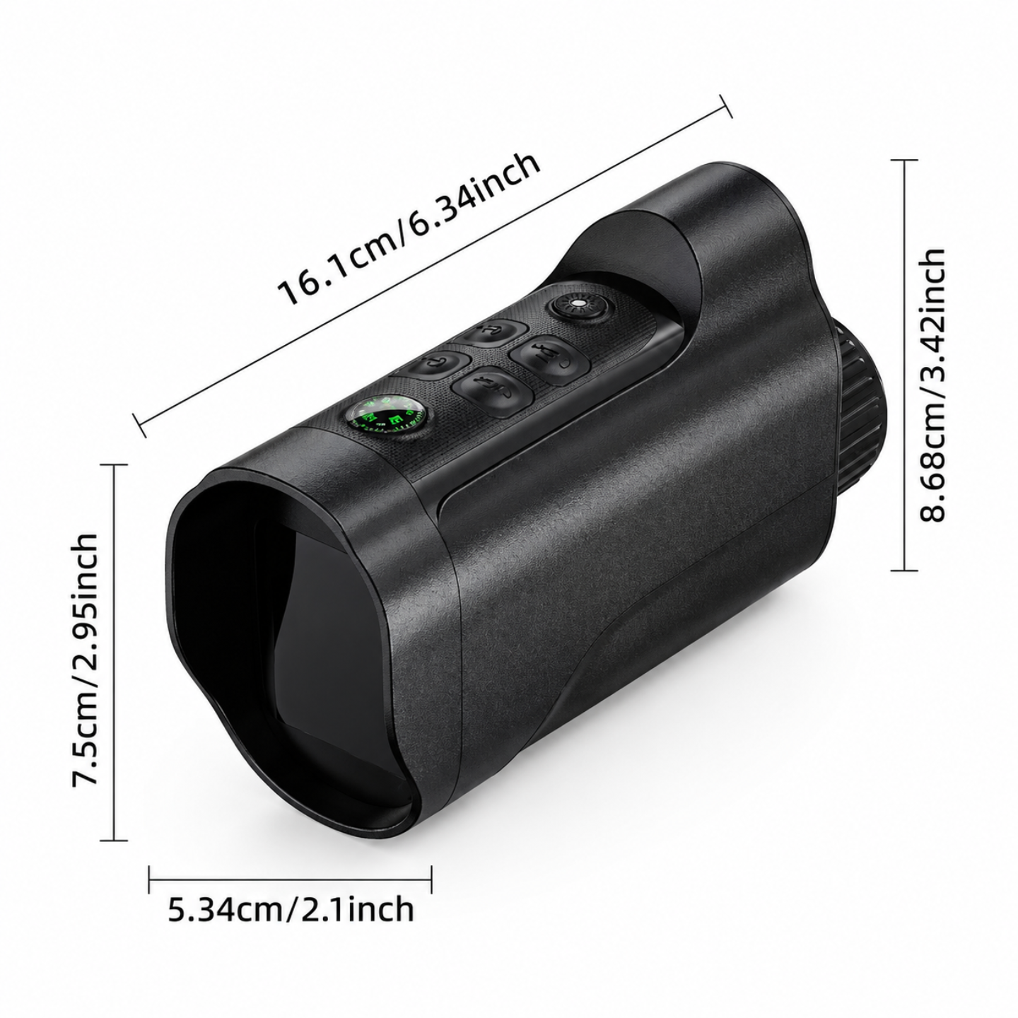 Nachtsichtgerät mit 10-fach Zoom – USB-Aufladbar, Infrarot & Mit Kompass