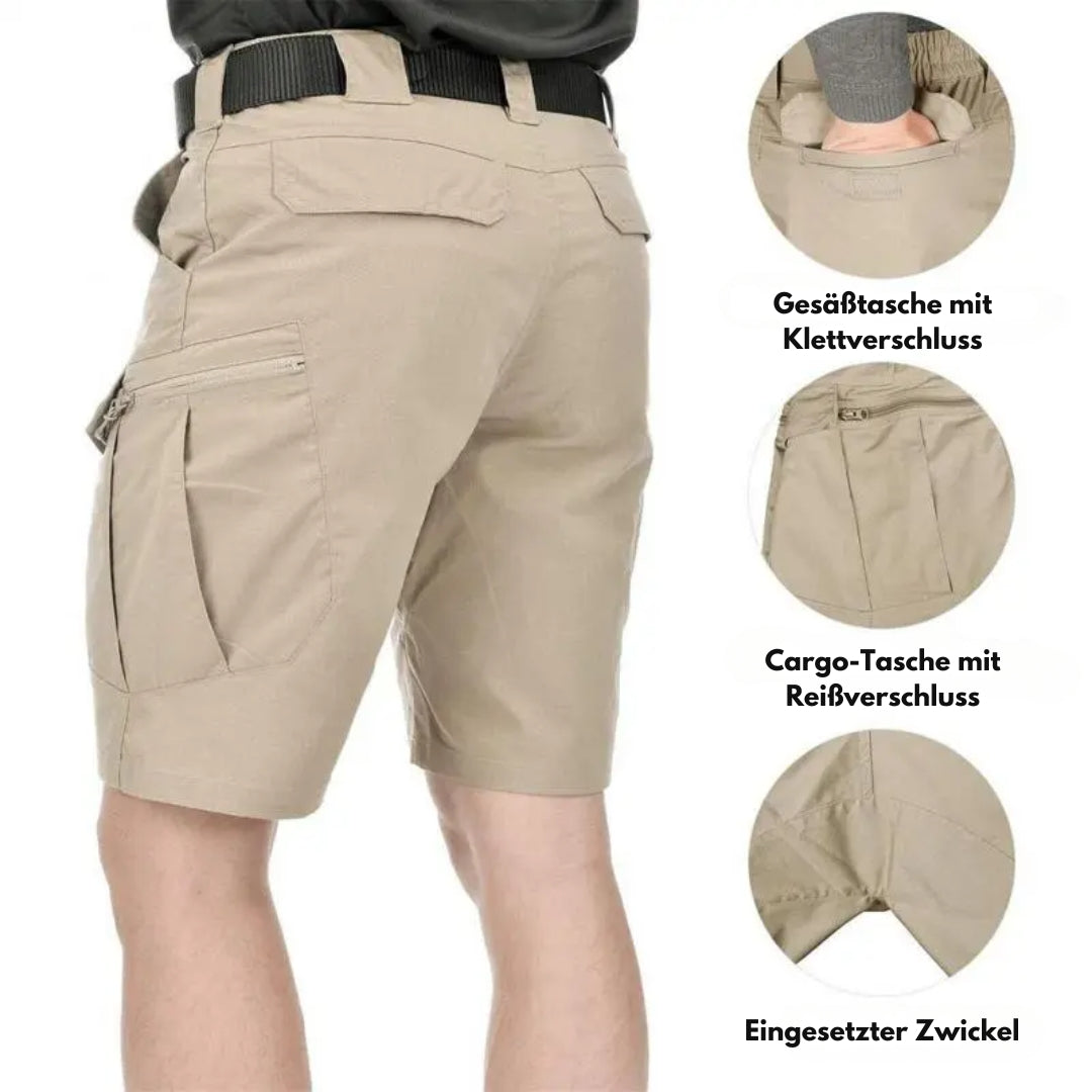 Outdoor Cargo-Shorts – Elastisches Design – 6 Taschen