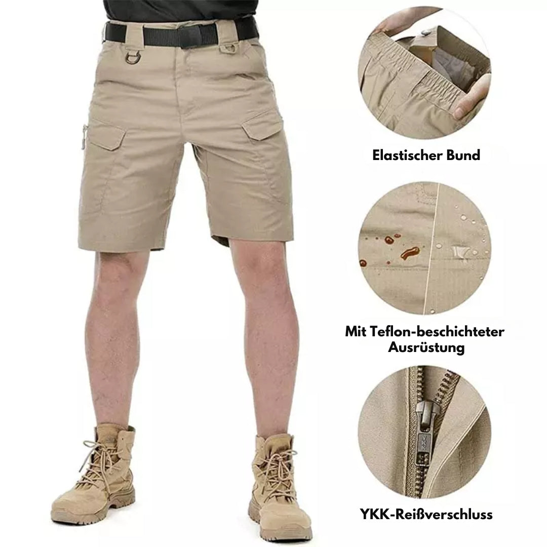Outdoor Cargo-Shorts – Elastisches Design – 6 Taschen