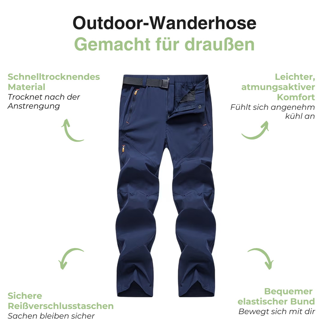 Outdoor Herren Wanderhose – Atmungsaktiv – Schnelltrocknend