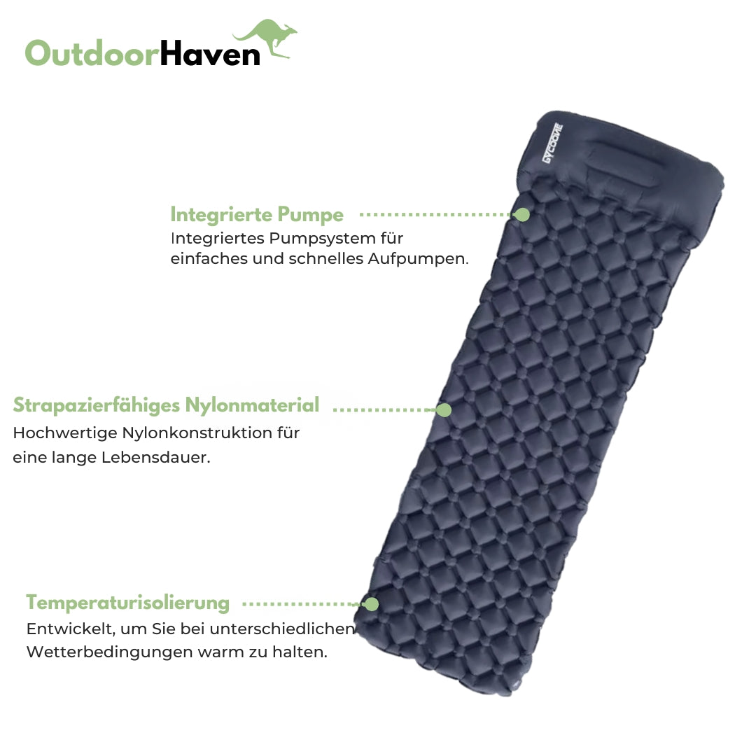 Outdoor Nylon Isomatte – Camping – Integrierte Pumpe