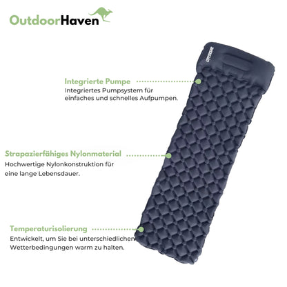 Outdoor Nylon Isomatte – Camping – Integrierte Pumpe