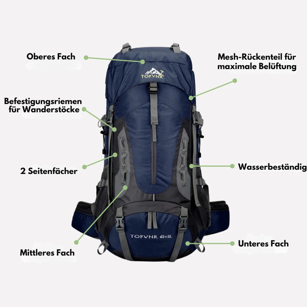 OutdoorHaven – 60L Rucksack – Wasserdicht