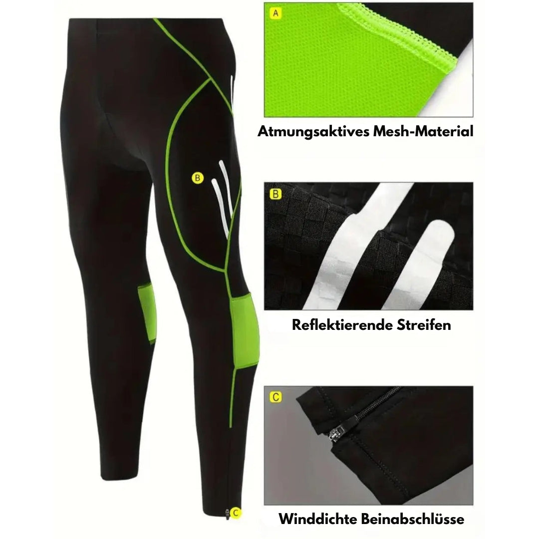 OutdoorHaven – Lange Fahrradhose – Gelpads