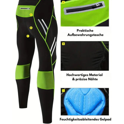 OutdoorHaven – Lange Fahrradhose – Gelpads