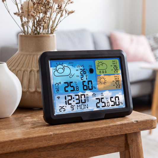 WLAN Wetterstation – Farbdisplay Innen Außen – Tuya App