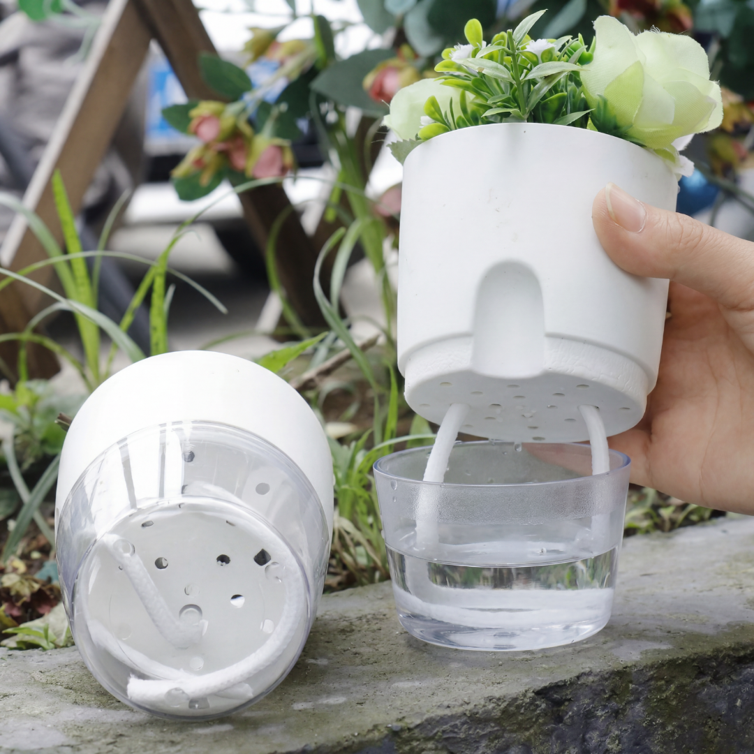 Selbstbewässernder Blumentopf – Hydrokultur – 5er Set