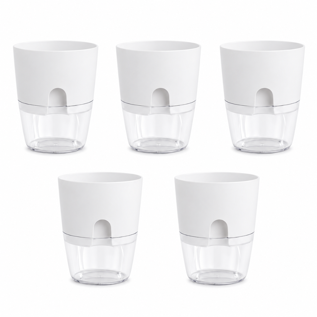 Selbstbewässernder Blumentopf – Hydrokultur – 5er Set
