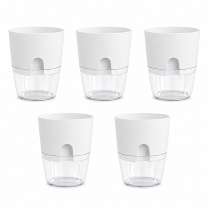 Selbstbewässernder Blumentopf – Hydrokultur – 5er Set
