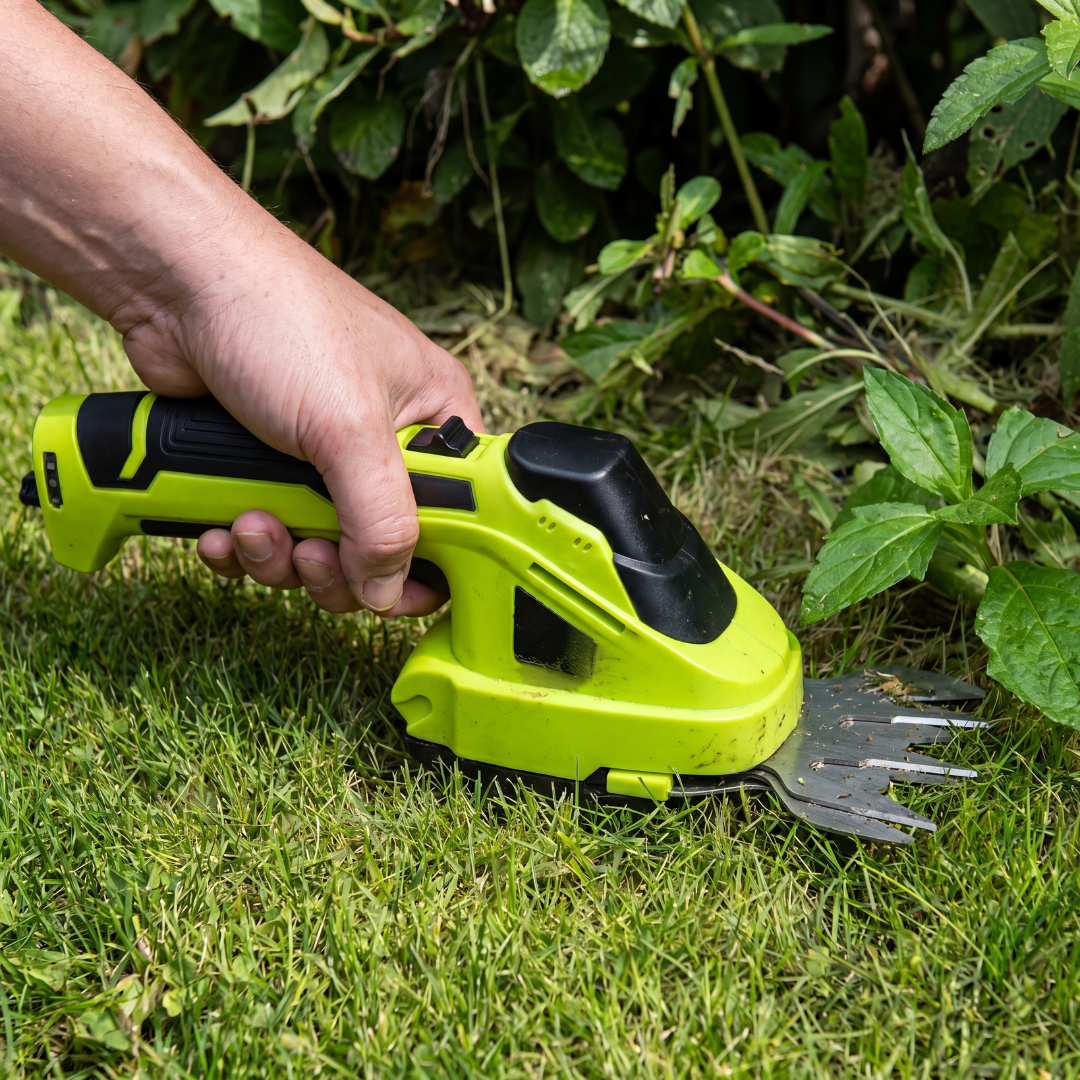 Akku Heckenschere 2-in-1 – Grasschere Kabellos – Kompakt
