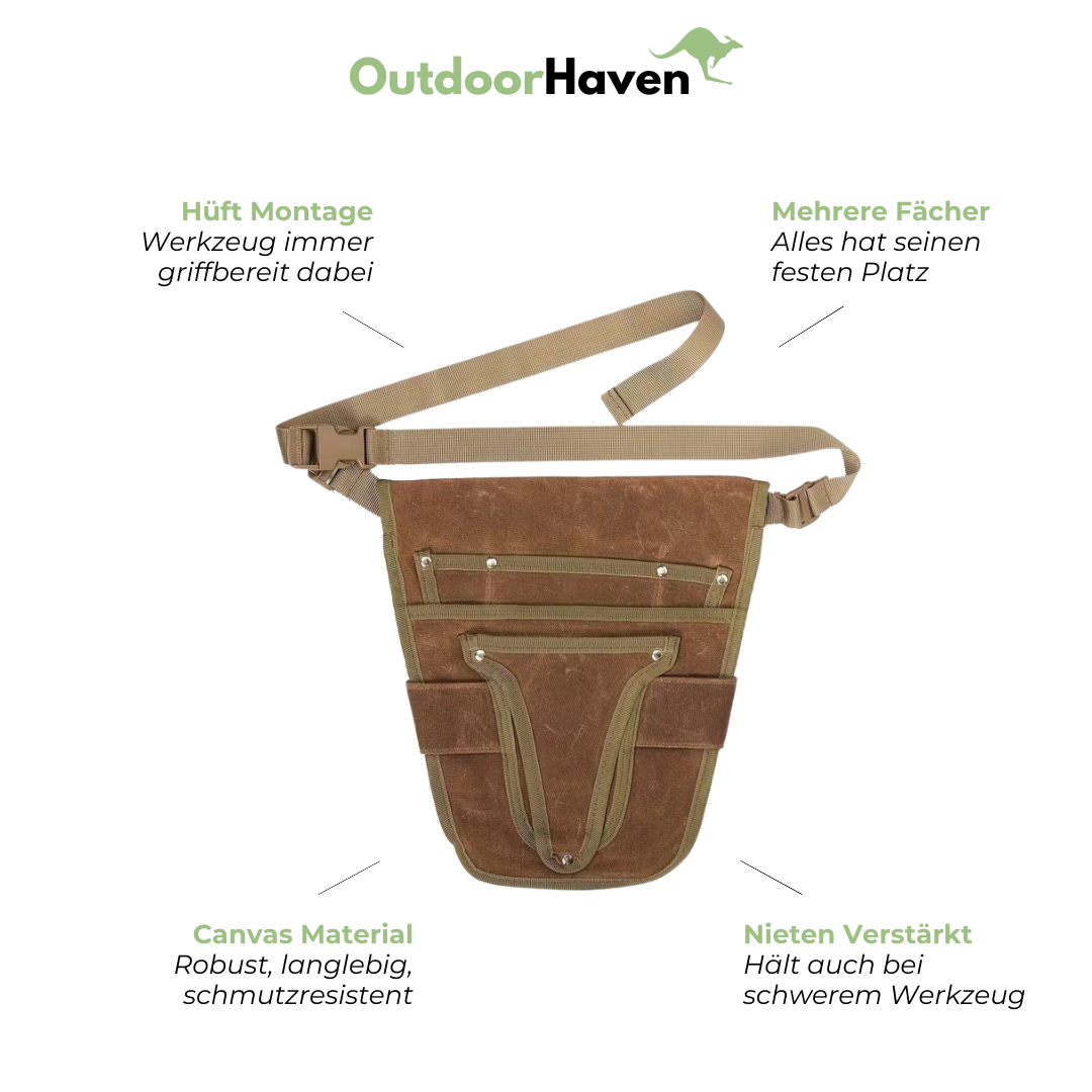Gartentasche Hüfte – Werkzeugtasche Gürtel – Canvas