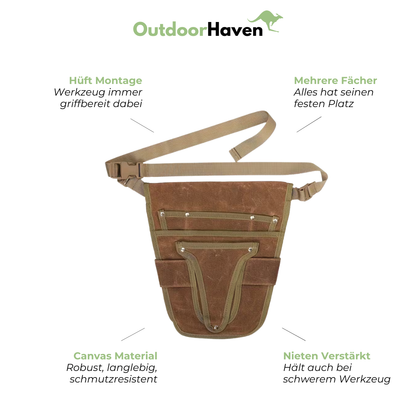 Gartentasche Hüfte – Werkzeugtasche Gürtel – Canvas