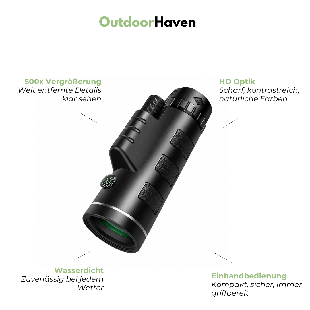 Monokular 500x – HD Fernrohr Outdoor – Wasserdicht