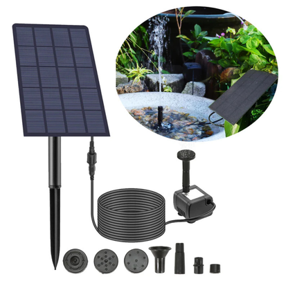 Solar Springbrunnen Set – Teichpumpe 6-in-1 – Kabellos