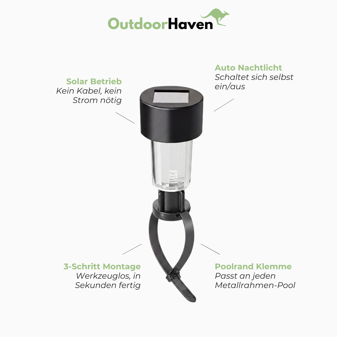 Solar Poolbeleuchtung – LED Poollichter – Kabellos
