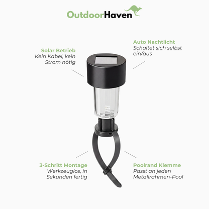Solar Poolbeleuchtung – LED Poollichter – Kabellos