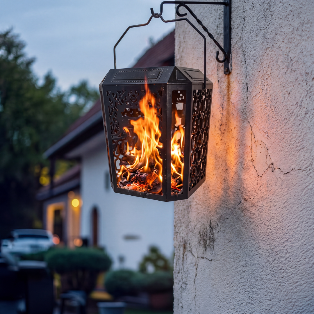 Solar Laterne Flamme – Hängeleuchte Garten – Vintage
