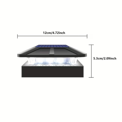 Solar Pfostenleuchte Set – LED Zaunlampe – Warm & Kaltweiß