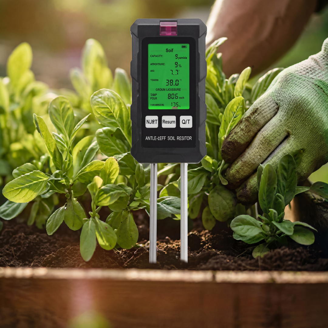 Bodentester 6-in-1 – pH Feuchte Temperatur – LCD