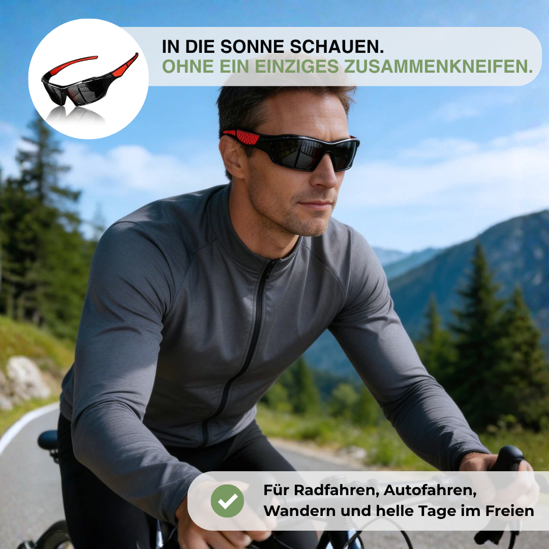 Polarisierte Sportbrille UV400 – HD-Gläser, ultraleicht
