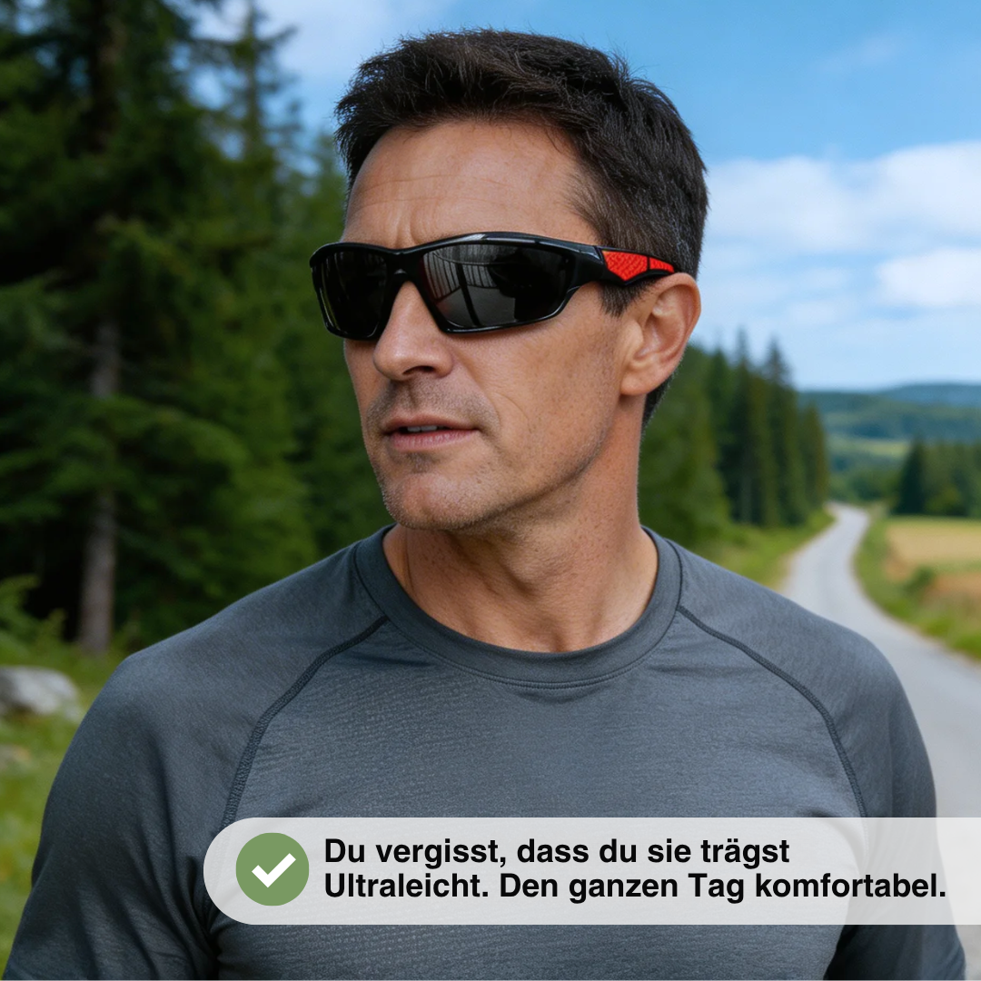 Polarisierte Sportbrille UV400 – HD-Gläser, ultraleicht